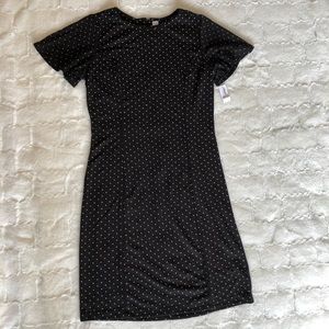Black and cream polka dots dress size M